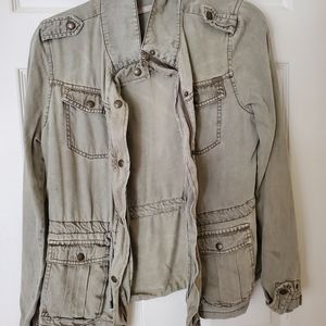 Military Style Anorak Jacket, Max Jeans (S, Green)